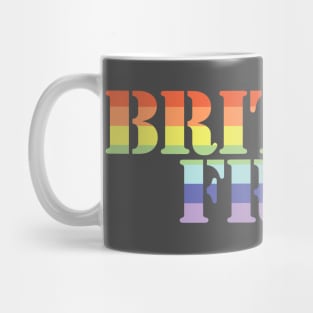 Rainbow Stripes Typography for Free Britney Free Mug